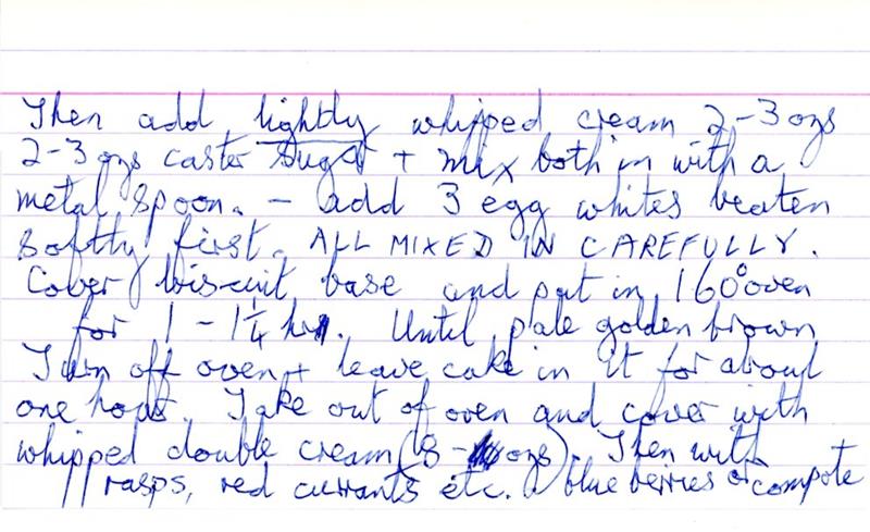 Scan 2 of 2 for Cheesecake - Continental - Cooked