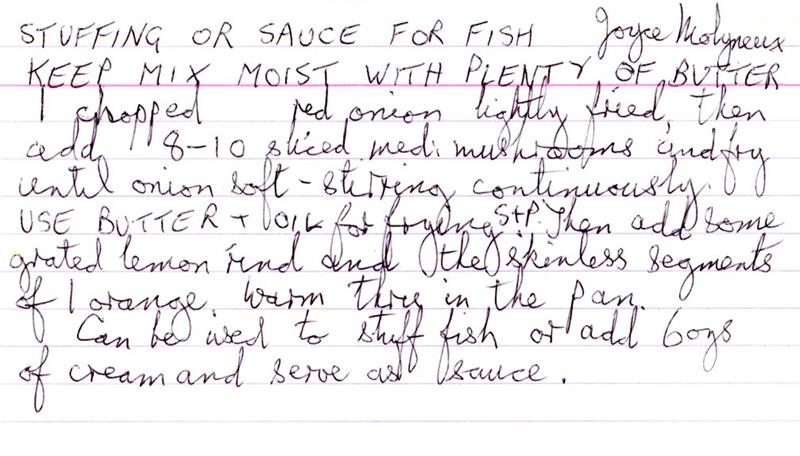 Scan 1 of 1 for Stuffing or Sauce for Fish
