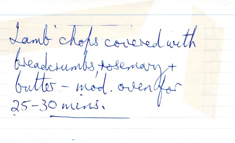 Scan 1 of 1 for Lamb Chops with Breadcrumbs, Rosemary & Butter