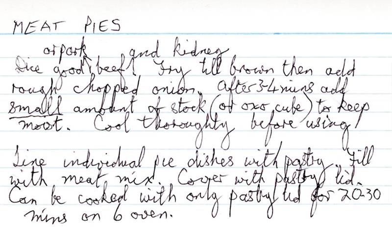 Scan 1 of 1 for Meat Pies