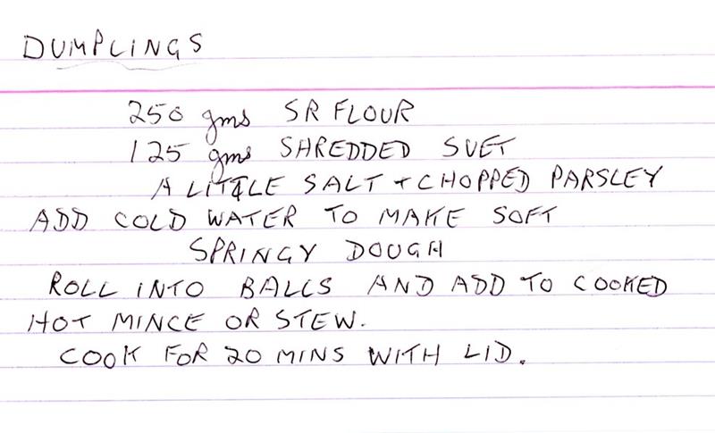 Scan 1 of 1 for Dumplings