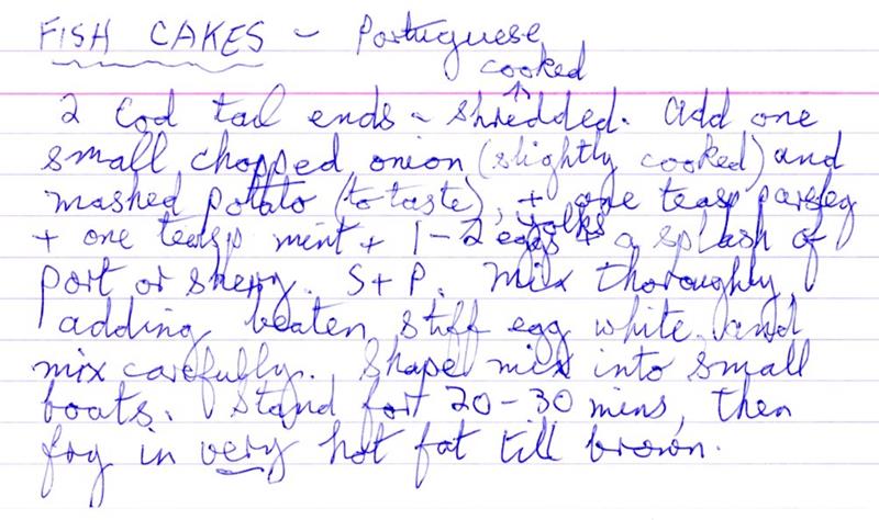 Scan 1 of 1 for Fish Cakes – Portuguese