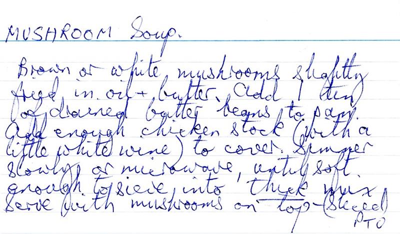 Scan 1 of 2 for Mushroom Soup