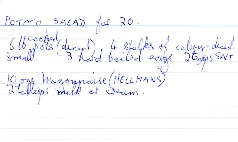 Scan 1 of 1 for Potato Salad