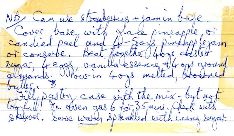 Scan 2 of 2 for Bakewell Tart