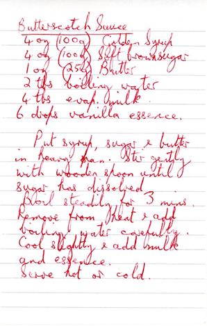 Scan 1 of 1 for Butterscotch Sauce