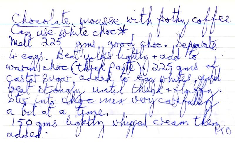 Scan 1 of 2 for Chocolate Mousse with Frothy Coffee