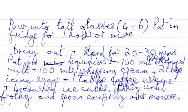 Scan 2 of 2 for Chocolate Mousse with Frothy Coffee
