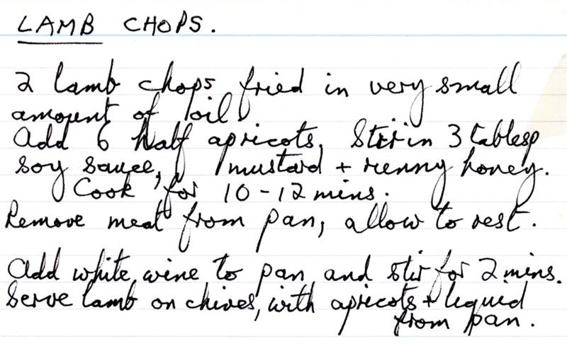 Scan 1 of 1 for Lamb Chops