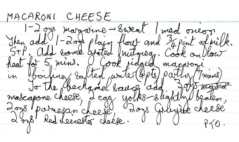 Scan 1 of 2 for Macaroni Cheese