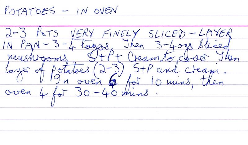 Scan 1 of 1 for Potatoes - In Oven