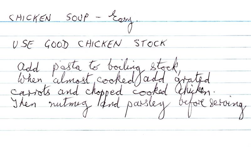 Scan 1 of 1 for Chicken Soup - Easy