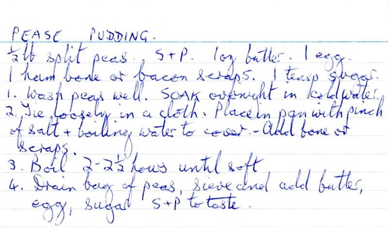 Scan 1 of 2 for Pease Pudding