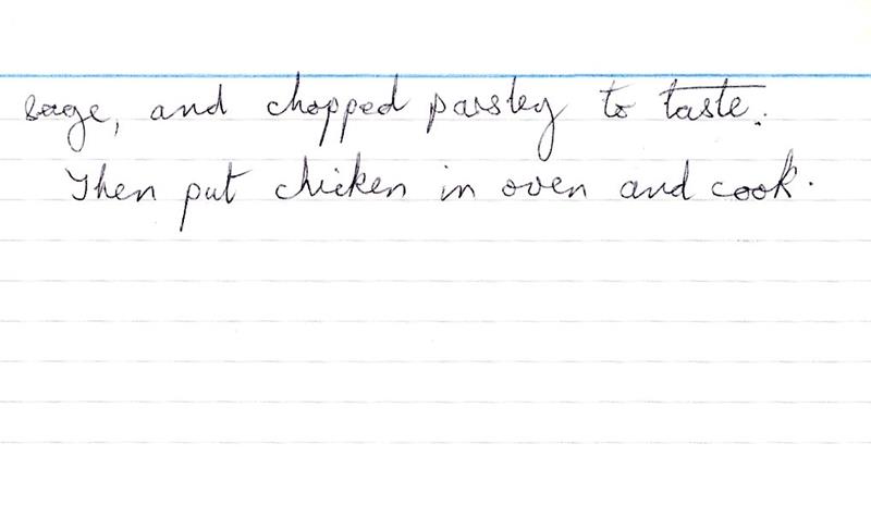 Scan 2 of 2 for Stuffing for Chicken