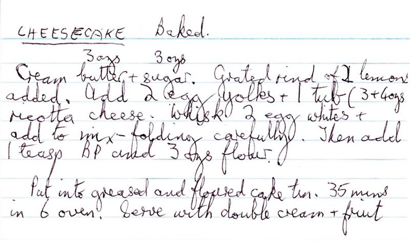 Scan 1 of 1 for Cheesecake (Baked)