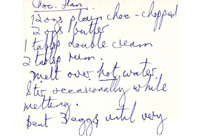 Scan 1 of 4 for Choc Flan