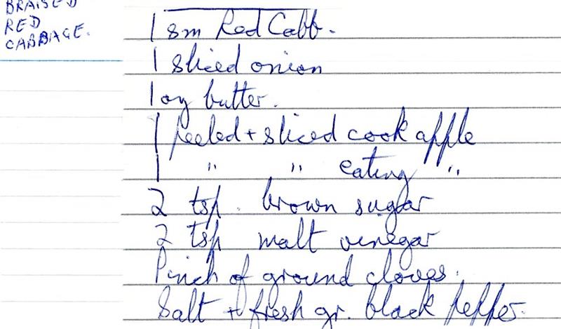 Scan 1 of 2 for Braised Red Cabbage