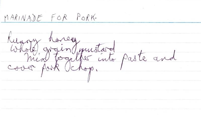 Scan 1 of 1 for Marinade for Pork