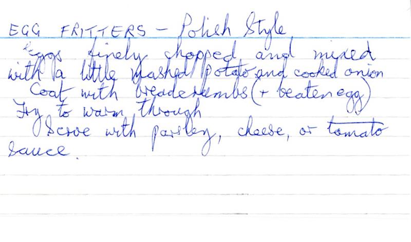 Scan 1 of 1 for Egg Fritters - Polish Style