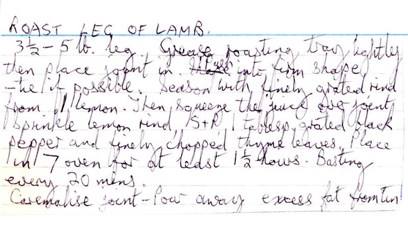 Scan 1 of 2 for Roast Leg of Lamb