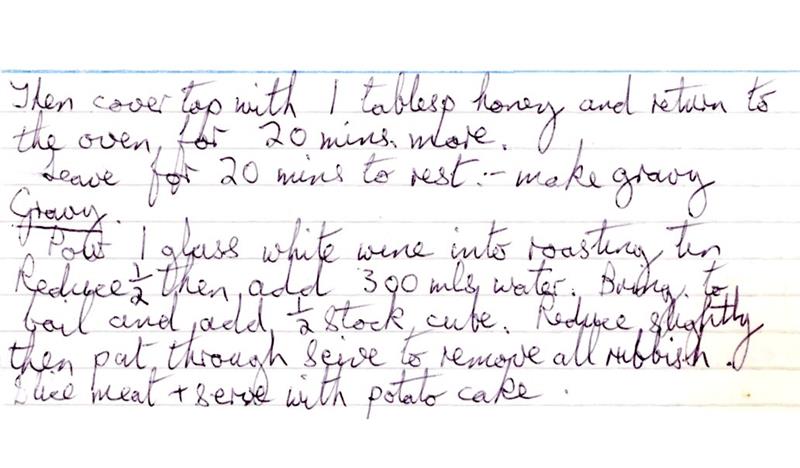 Scan 2 of 2 for Roast Leg of Lamb