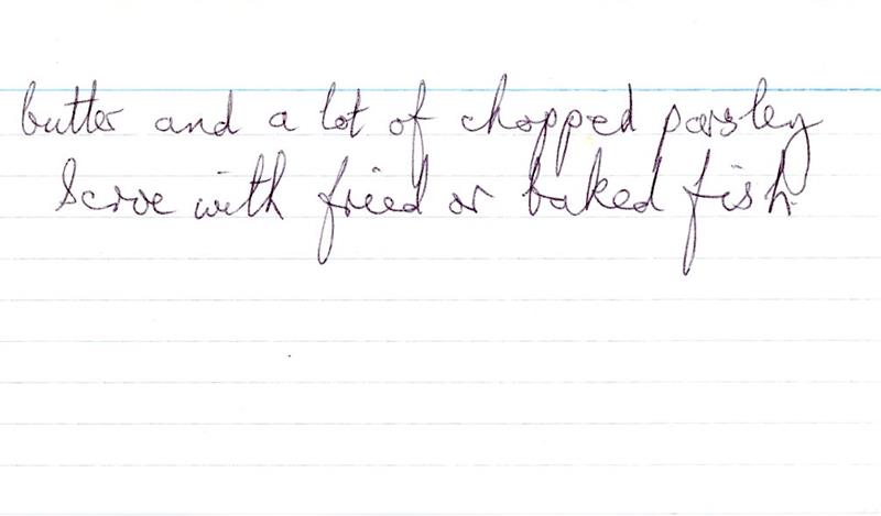 Scan 2 of 2 for Cabbage to Serve with Fish