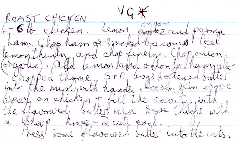 Scan 1 of 2 for Roast Chicken