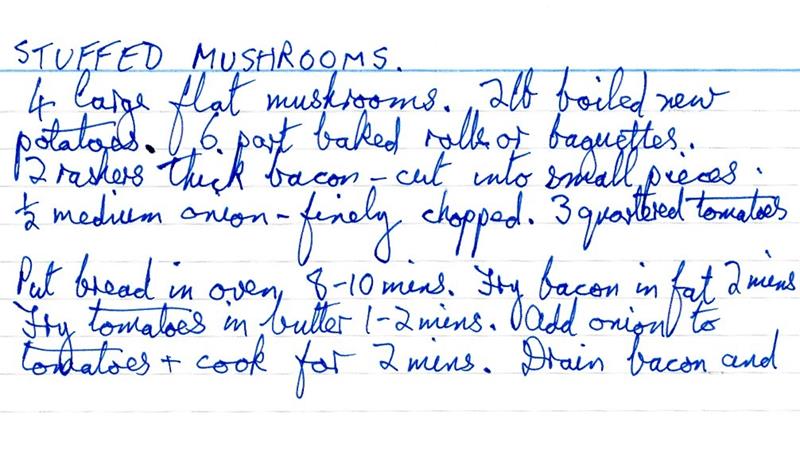 Scan 1 of 2 for Stuffed Mushrooms