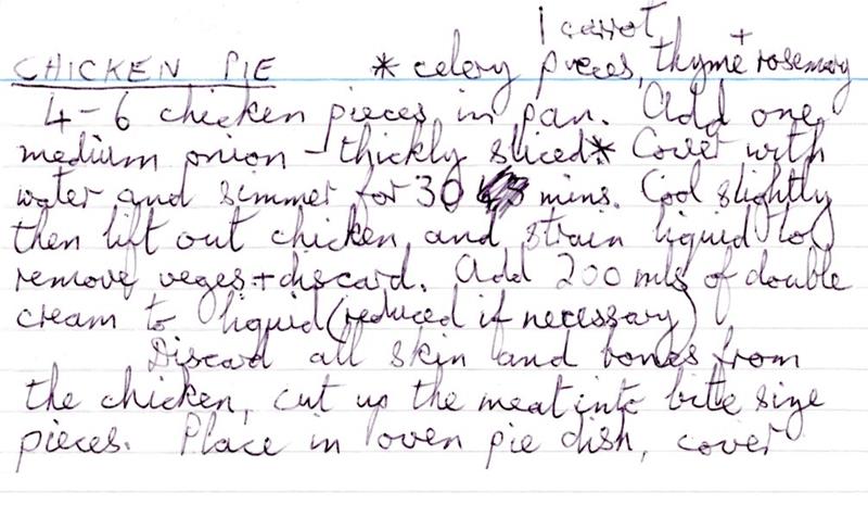 Scan 1 of 2 for Chicken Pie
