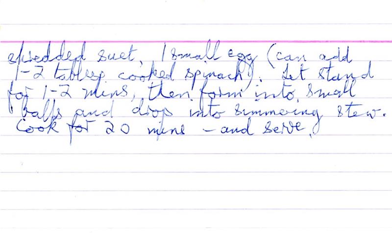 Scan 2 of 2 for Lamb Casserole