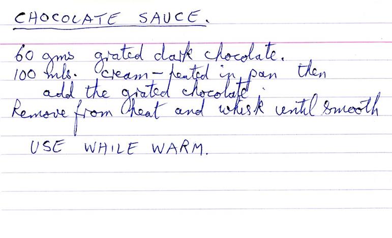 Scan 1 of 1 for Chocolate Sauce