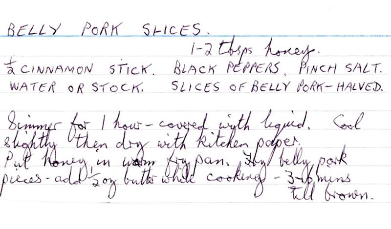 Scan 1 of 1 for Belly Pork Slices
