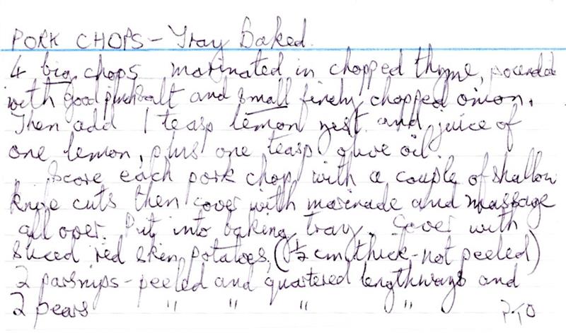 Scan 1 of 2 for Pork Chops - Tray Baked
