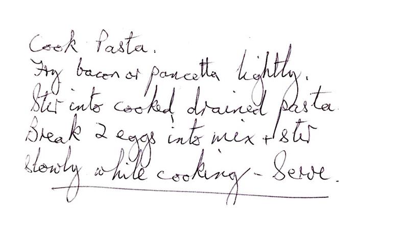 Scan 1 of 1 for Pasta Carbonara