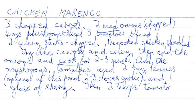 Scan 1 of 2 for Chicken Marengo