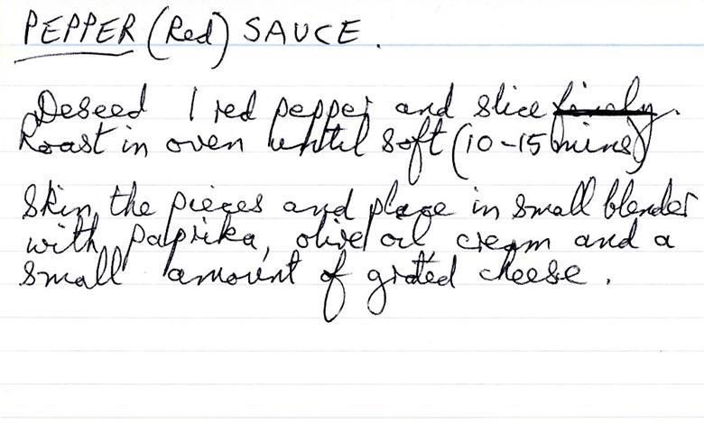 Scan 1 of 1 for Pepper (Red) Sauce
