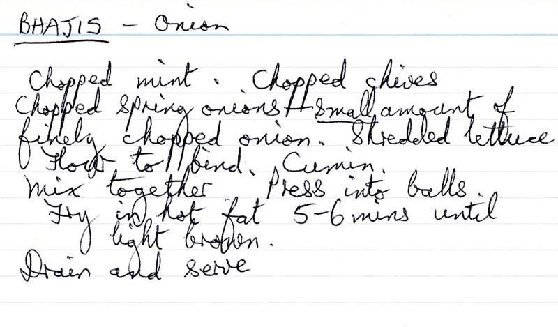 Scan 1 of 1 for Bhajis - Onion