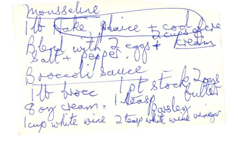 Scan 1 of 1 for Mousseline with Broccoli Sauce