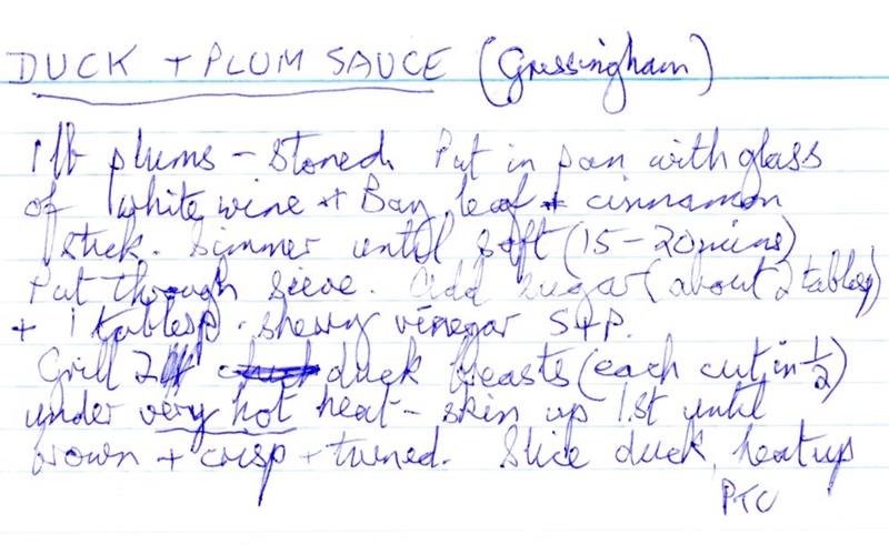 Scan 1 of 2 for Duck & Plum Sauce (Gressingham)