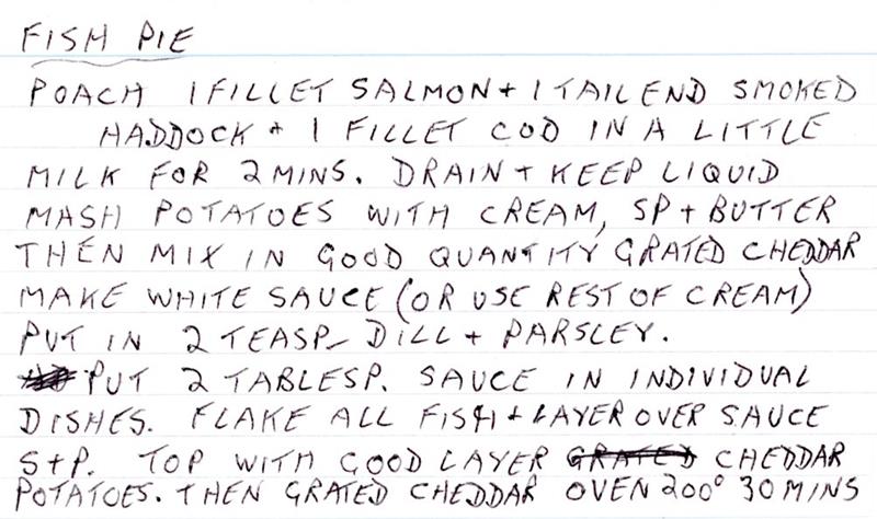 Scan 1 of 1 for Fish Pie