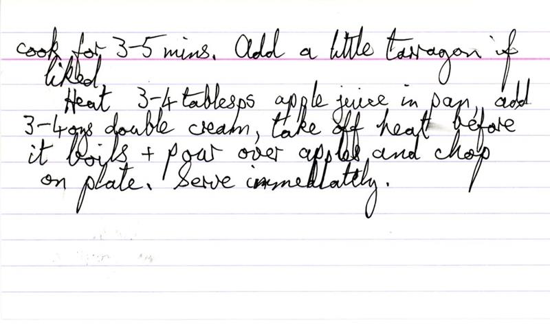 Scan 2 of 2 for Honey-Glazed Pork with Apple Mash