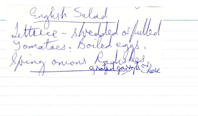 Scan 1 of 1 for English Salad