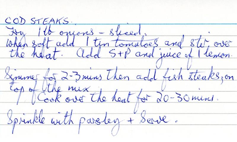 Scan 1 of 1 for Cod Steaks