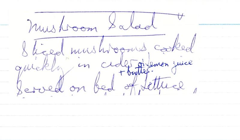 Scan 1 of 1 for Mushroom Salad