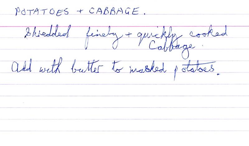 Scan 1 of 1 for Potatoes & Cabbage