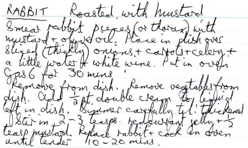 Scan 1 of 1 for Rabbit Roasted with Mustard