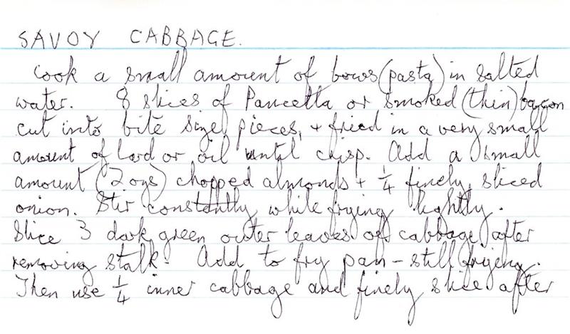 Scan 1 of 2 for Savoy Cabbage