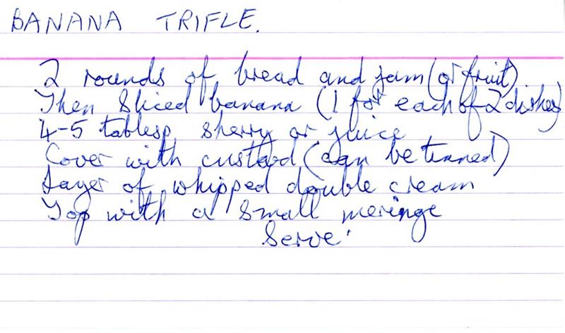 Scan 1 of 1 for Banana Trifle