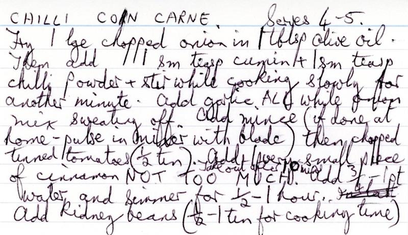 Scan 1 of 1 for Chilli Con Carne