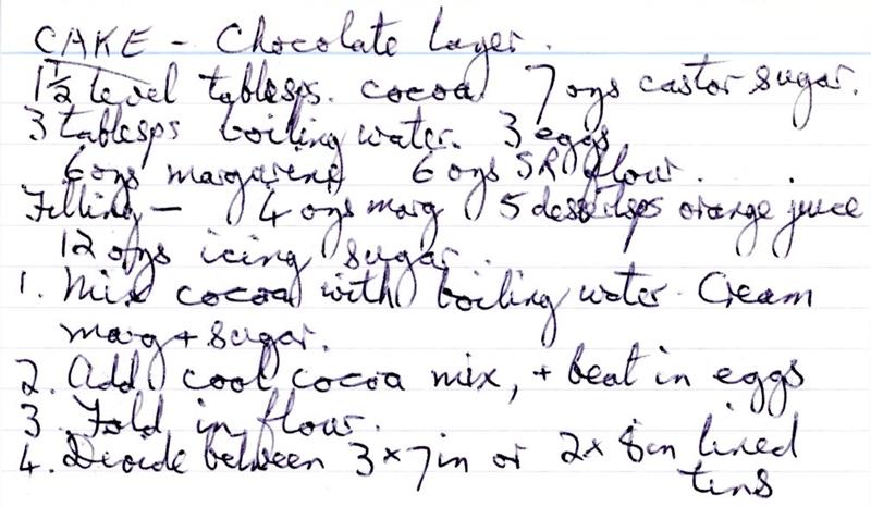 Scan 1 of 2 for Chocolate Layer Cake